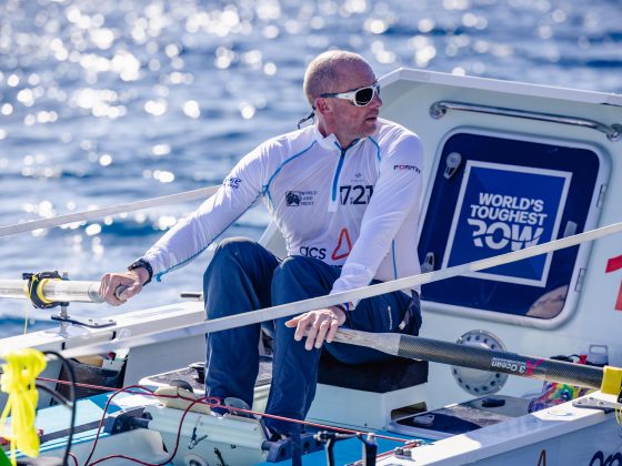 Solorower rowing the Atlantic Ocean, in World's Toughest Row.